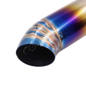 यूनिवर्सल रेसिंग टाइटेनियम नीले मफलर पॉलिश नीले पाइप 2.5 इंच इनलेट - Product Image 5