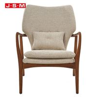 Mobilier français Hôtel Salon Monobloc Fauteuil en bois jaune à dossier haut