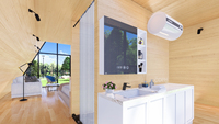 Maison préfabriquée triangulaire à deux chambres, modulaire, prête à l'emploi, mobile, en acier léger, moderne, 2024, à vendre