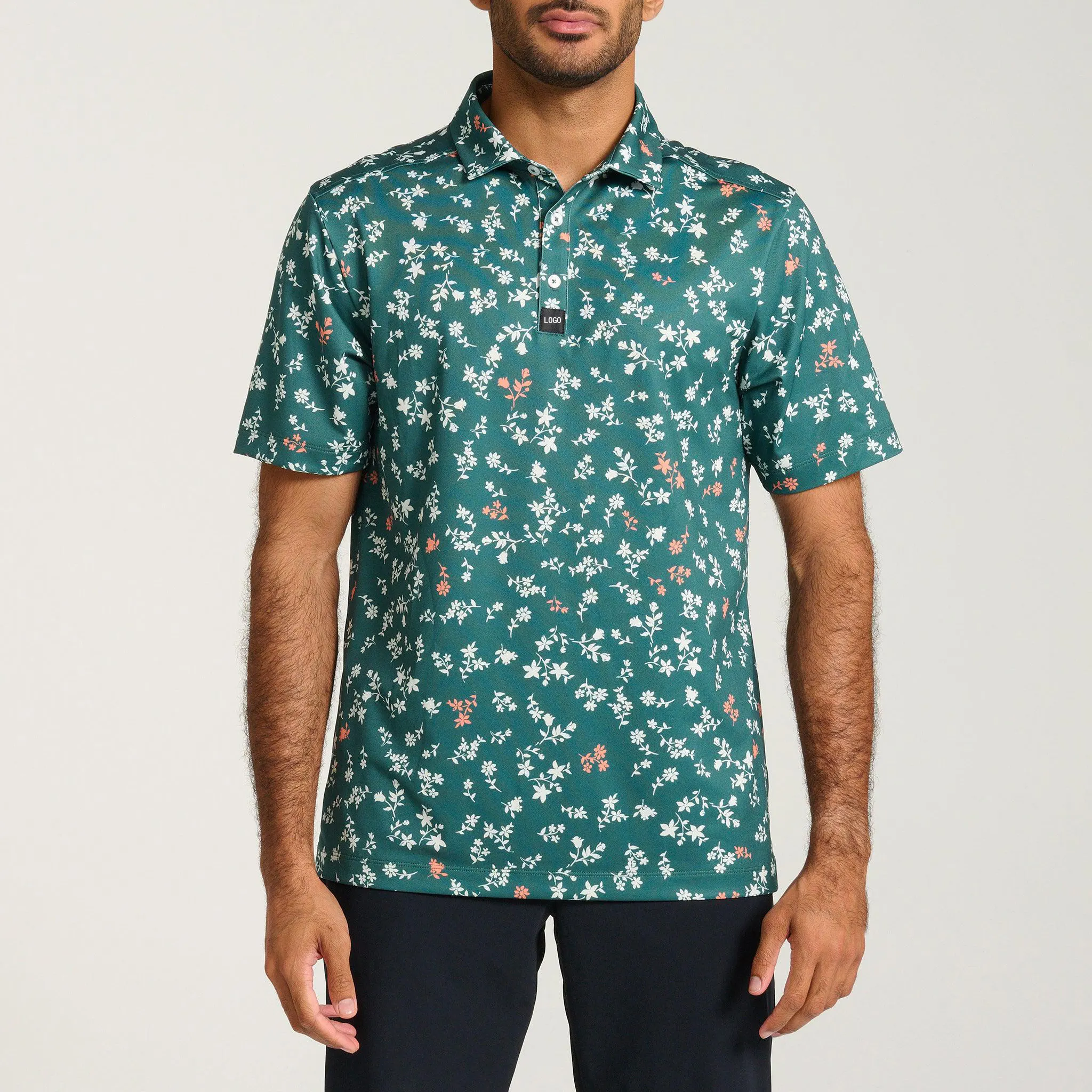 Camisa polo de golfe profissional bordada masculina plus size de lã barata e incrível personalizada funky