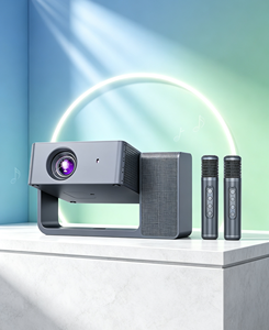 Portable HT30 <b>3D</b> HD Video <b>Projector</b> Built-In Dual-Mic Karaoke System Home Cinema Family Entertainment Compatible <b>With</b> All Smart - Product Image 1