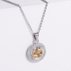 Collier chaîne en or et argent plaqué acier titane et argent Bijoux <span class=keywords><strong>Signe</strong></span> du zodiaque Collier <span class=keywords><strong>pendentif</strong></span> 12 Constellations pour femme <span class=keywords><strong>Pendentif</strong></span> - Product Image 6