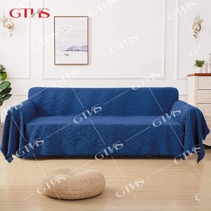 Özel düz renk lüks kanepe koruyucu <span class=keywords><strong>Recliner</strong></span> kanepe fırfır jakarlı 3 kişilik streç kanepe kapakları Modern - Product Image 3