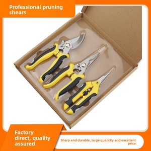 OEM 3 件装盆景剪刀套装不锈钢修枝剪塑料手柄锋利耐用适用于花卉树枝园艺工具 - Product Image 3