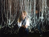 Décoration de Noël en fibre optique LED KEPUAI, RGBW 8 couleurs, 3 m de longueur, rideau de lumières en fibre optique, éclairage ambiant scintillant