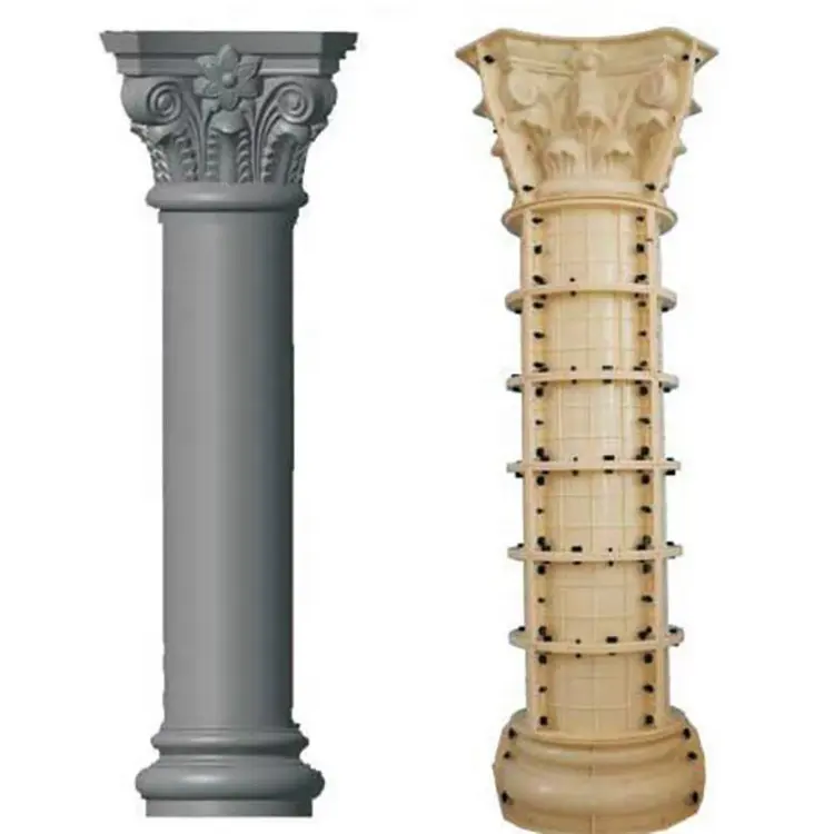 High Quality Outdoor Marble Roman Pillar Mold Concrete Pillar Molds