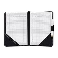 Housse de marqueur de score de golf en cuir PU de luxe avec marqueur de golf, livraison gratuite d'un marqueur de balle et d'un crochet, logo personnalisable OEM