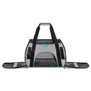 Bolsa de transporte para perros con malla lateral y superior, aprobada por aerolíneas, de fábrica BSCI, adorable transportín para perros, productos para mascotas. - Product Image 3