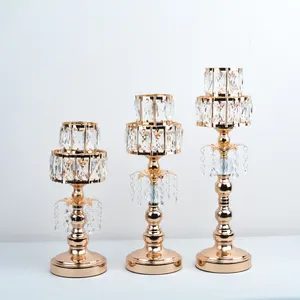 Other Wedding Favors Centerpieces & Table Decorations Ornaments Candelabra Metal Iron Art Candlestick Crystal Supplies Outdoor