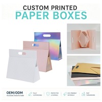 Boîte pliante portable en papier spécial triangulaire monobloc transfrontalière pour emballage cosmétique, d'aromathérapie, cadeaux et fêtes