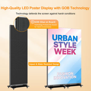 Affichage numérique LED pliable en couleur pleine, sans couture, écran LED P1.86, affiche publicitaire portable, kiosque publicitaire pour intérieur - Product Image 5