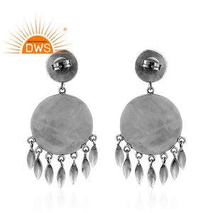 Boucles d'oreilles en argent oxydé traditionnelles, sculptées à la main, en argent sterling, boucles d'oreilles de créateur, fabricant de bijoux, collection vintage - Product Image 3