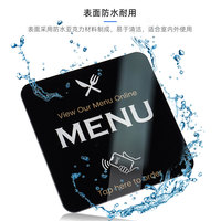 Autocollant de carte NFC en acrylique imperméable de 10 cm pour les commentaires Google sur les restaurants et les hôtels