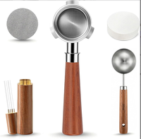 Poignée de machine à café sans fond en acier inoxydable enrichi en platine, 54 mm, design moderne et minimaliste, compatible avec les modèles 870/880