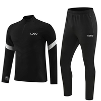 Maillot uni jeu équipe uniforme costume impression pour adultes ensemble de maillot à fermeture éclair complète hommes maillot de football vêtements de Football survêtement de Sport