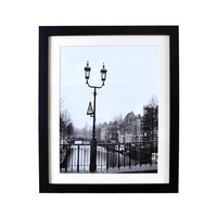 Juego de 6 marcos de fotos clásicos PEALSN de 8x10 para exhibir fotos de 5x7 con paspartú o 8x10 sin paspartú, acabado en madera negra para mesa