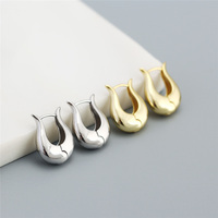 À la mode plaque couleur or grosse goutte d'eau Dupes boucles d'oreilles pour les femmes personnalité brillant larme boucle d'oreille bijoux cadeau