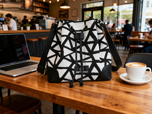 Bolso Tote Portátil de Moda con Estampado Animal y Logotipo Personalizado para Mujer, Bolso Tipo Cubo de Ganchillo con Correa Única Ajustable para Trabajo, Viajes y Compras - Product Image 6