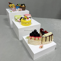 Mini présentoir à cupcakes personnalisé au design unique pour mariage, mini présentoir à desserts en plastique, acrylique, plexiglas, plexiglas, or, argent, blanc