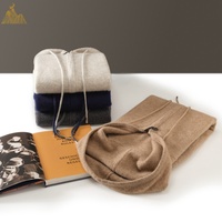 Eleganter Klassischer 12G Flachgestrickter Kaschmir-Hoodie Strickjacke Winter Casual Pullover Unisex-Stil für Einzel- und Großhandel