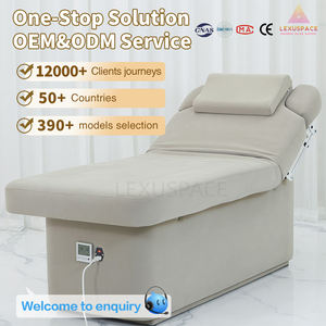Lit de beauté électrique de luxe moderne 2026 avec dossier inclinable réglable et rangement en bois pour hôtels et centres de bien-être - Product Image 2