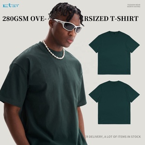 เสื้อยืดผ้าฝ้ายไซส์ใหญ่พิเศษสำหรับผู้ชายเสื้อยืด280gsm 100% โลโก้ออกแบบได้ตามที่ต้องการ - Product Image 3