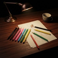 Lot de crayons de couleur pour enfants, mini-crayons en bois de 3,5 pouces, vente en gros, personnalisables avec logo, conformes EN71, OEM