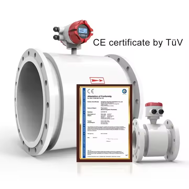 Factory Direct Stainless Steel Electromagnetic Flowmeter OEM Customizable Farm Water Pipe Flow Meter Competitive Battery Price