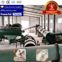 Usine de fabrication de litière pour chats 5-20T/H, ligne de production de litière pour animaux de compagnie avec certification CE ISO et garantie de 5 ans
