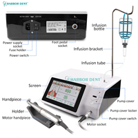 Sistem Motor Implan Gigi Elektrik Multi-Fungsi LED Serat Optik 8 Program Layar Sentuh 7-inci untuk Implantologi Bedah Mulut