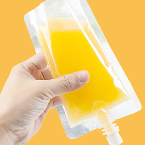 Wholesale Clear PE Stand-up <b>Bags</b> with Drinking Spout Pouch Gravure Printing Recyclable for Juice & Beer - Product Image 2