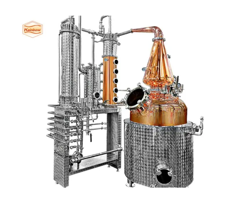Оборудование для дистилляции спирта в колонне
