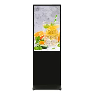 Floor Standing Digital Signage And Display Wifi Lcd Screen Totem Kiosks 55 Inch Indoor Advertising Playing Equipment