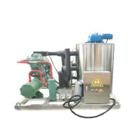 Máquina de Hielo Industrial Haiyue de 1, 2 y 3 Toneladas, Máquina de Hielo en Escamas de Agua de Mar para Refrigeración de Mariscos Congelados en Barcos Pesqueros