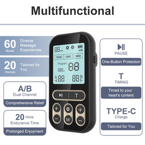 Máquina de Masaje TENS EMS Multifunción con Diseño de Doble Canal para Alivio del Dolor Corporal Completo y Recuperación de la Fatiga Muscular - Product Image 5