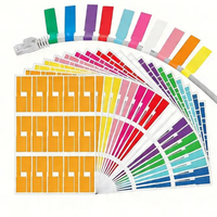 Étiquettes de câbles imprimables en couleur A4, autocollants d'identification de câbles réseau/fils en forme de P, imperméables et résistants aux déchirures.