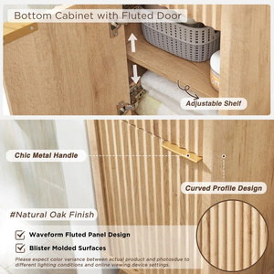 Farmhouse <strong>Tall</strong> Corner <strong>Bathroom</strong> <strong>Cabinet</strong> <strong>Free</strong> <strong>Standing</strong> Toilet Linen <strong>Cabinet</strong> - Product Image 4