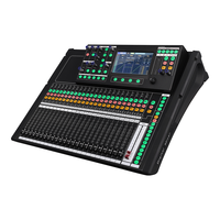 NOUVEAU T-24 Mixeur audio numérique professionnel 24 canaux, console de son numérique à écran tactile métallique de 7 pouces pour la scène et la diffusion en direct
