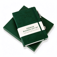 Articles cadeaux de luxe promotionnels en gros, carnet en cuir, journal personnalisé, agenda de bureau, ensemble cadeau d'entreprise avec stylo