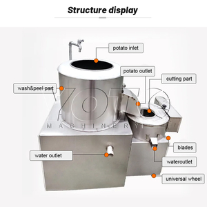 Machine d'épluchage et de découpe de pommes de terre frites entièrement automatique - Product Image 4