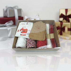 Kit de Noël Nature-pak : Ensemble d'emballage cadeau avec ruban gros-grain et <span class=keywords><strong>ficelle</strong></span>, tout-en-un, écologique, durable, pour DIY de fêtes, nœud étoile, OEM - Product Image 4