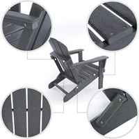 Chaise Adirondack en plastique pour l'extérieur, en matériau PP, bon marché et colorée