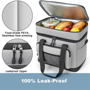 60 Cans Double-Decker Waterproof Insulated Cooler for Beach Camping Travel Picnic Large Capacity Portable Soft Sided Cooler Bag - Product Image 4