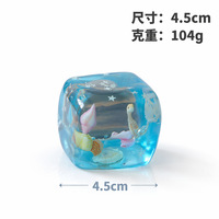 Jouet anti-stress en forme de gros cube de glace à la maltose, cube de glace transparent, gadget anti-stress à presser au design attrayant