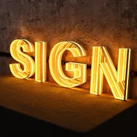 DakeSign Bandes LED 3D personnalisées, panneaux d'identification lumineux, panneaux publicitaires, entreprises, hôpitaux, étanches, 50 000 heures