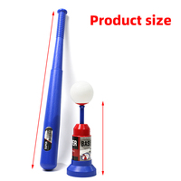 Tee de baseball d'entraînement en plastique Popper : Balle de baseball rebondissante pour l'entraînement au frappeur et au développement des compétences