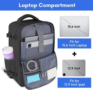Mochila <span class=keywords><strong>de</strong></span> <span class=keywords><strong>Viaje</strong></span> para Portátil para Hombre y Mujer, Aprobada para Avión, con Bolsillo para Botella <span class=keywords><strong>de</strong></span> Agua, 35l, Bolsa <span class=keywords><strong>de</strong></span> Equipaje - Product Image 6