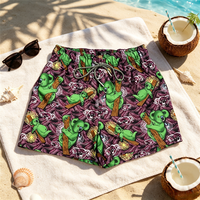 Shorts de plage pour hommes avec imprimé koala personnalisé par sublimation, vente en gros, séchage rapide, avec doublure en mesh