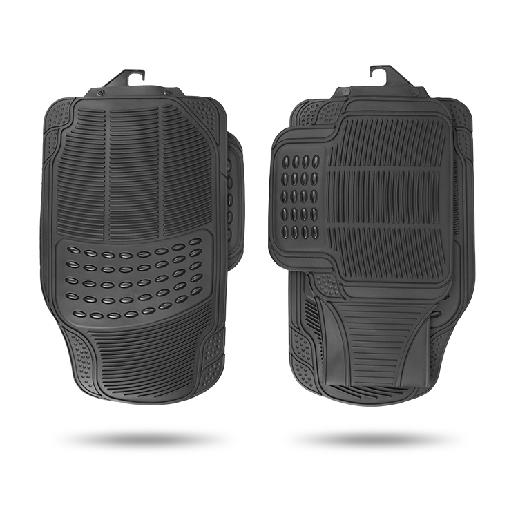 4 шт. Нескользящие водонепроницаемые Авто полный набор массажа автомобиля Универсальный 3D резиновый автомобильный коврик из ПВХ