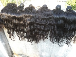 Extensión de cabello humano indio sin procesar Virgen sin procesar de alta calidad genuina de estilos de onda profunda sueltos de onda natural de un solo donante - Product Image 2